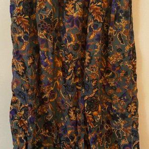Metro New York Vintage Paisley Skirt - Green/Multicolor